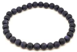 R. M. ékszer Goldstone kék matt ásvány karkötő golyós 6mm (060171)