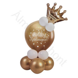  13 darabos lufi szett - Boldog születésnapot - Korona - Arany