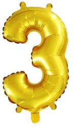 Arany színű szám fólia lufi - 3
