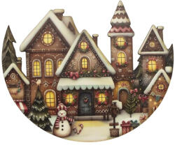  Nyomtatott dekorkarton - Félkoszorú közép - házikós 10x11, 8cm - papelito