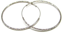 KARIKA ÓRIÁS KARIKA ezüst fülbevaló - 60 mm (ezüst változat) (2025100902)