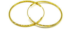 KARIKA NAGY KARIKA ezüst fülbevaló - 50 mm (arany változat) (2025100903)