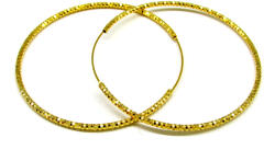 KARIKA ÓRIÁS KARIKA ezüst fülbevaló - 60 mm (arany változat) (2025100901)