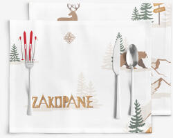 Goldea karácsonyi pamut reggeliző alátét - zakopane - 2db 30 x 40 cm