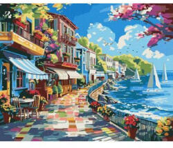 Ideyka Ideyka: Festés számok szerint, Város az óceánnál - 40 x 50 cm