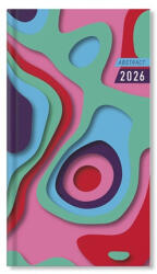 PD Calendar Határidőnapló Period Abstract Zsebnaptár álló Mystic papír 2026 (PAP4114-4547)