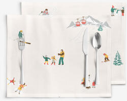 Goldea karácsonyi pamut reggeliző alátét - téli örömök - 2db 30 x 40 cm