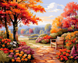 Alkotásutca Tóparti emlékek - Számfestő készlet kereten 40x50