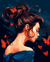 Alkotásutca Pillangóhatás - Számfestő készlet kereten 40x50