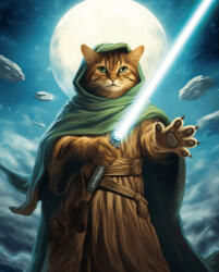 Alkotásutca Macska Mester - Számfestő készlet kereten 40x50