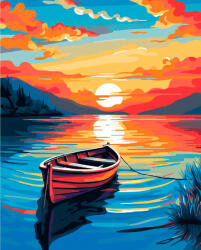 Alkotásutca Csónak - Számfestő készlet kereten 40x50