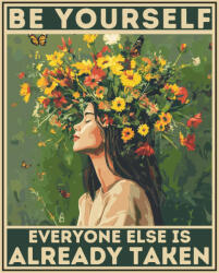 Alkotásutca Légy önmagad - Számfestő készlet kereten 40x50