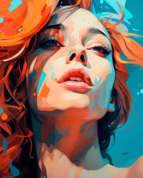 Alkotásutca Virágzó csillag - Számfestő készlet kereten 40x50