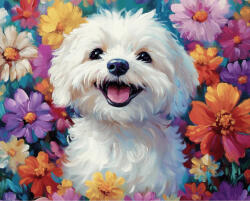 Alkotásutca A boldogság mosolya - Számfestő készlet kereten 40x50