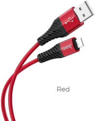 Cable USB A to Lightning Hoco 2, 4A 1 m X38 red (6931474710536)