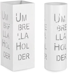 Bizzotto Set 2 suporturi umbrele otel alb Eymar 20x20x52h; ø18x52h (0724088)