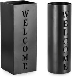 Bizzotto Set 2 suporturi umbrele otel negru Dyrin 20x20x52h; ø18x52h (0724087)