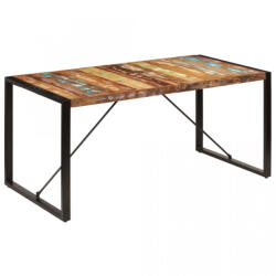 vidaXL Masă de bucătărie, 160x80x75 cm, lemn masiv reciclat (247418)