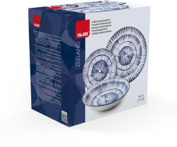 Ibili Set vesela Ibili Zeeland, portelan, 12 piese, alb albastru (IB-693530) Serviciu de masa