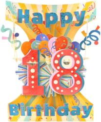 Santoro 3D картичка Santoro Swing - Happy 18 Birthday (SC233)