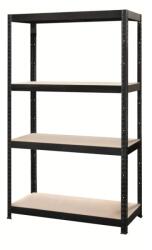 Hobby Raft metalic pentru depozitare 180 x 90 x 40 cm, 4 polite, 100 kg/polita, negru (hobl11841774) Raft