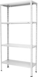 Hobby Raft metalic depozitare, 147 x 70 x 30 cm, alb, 4 polite, 40 kg/polita (hobded1087917) Raft