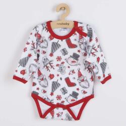 NEW BABY Body pentru bebeluși cu mânecă lungă New Baby Crăciun, mărime 56 (0-3luni)