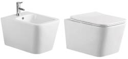 Anahita Construction Set vas WC si bideu suspendat Recall, alb, cu capac Soft Close inclus, Anahita (LX1907BID1067)