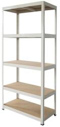 Hobby Raft metalic pentru depozitare 180 x 90 x 40 cm, 5 polite, 175 kg/polita, alb (hobl12028142) Raft