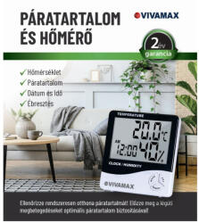 Vivamax Pára- és hőmérő készülék
