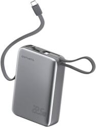 4smarts Powerbank 4smarts Pocket Dual Cord 20000mAh 22.5W beépített USB-C kábel 15cm szürke