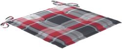vidaXL 2 db piros kockás szövet kerti székpárna 50 x 50 x 4 cm 314068 (Z314068)