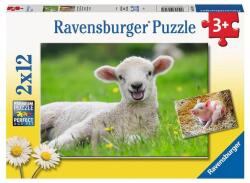 Ravensburger 2 x 12 db-os puzzle - Állatok a farmon (05718) (05718)