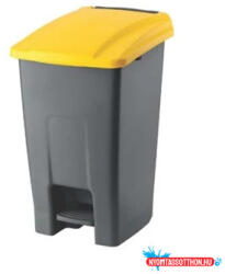 Planet Szemetes kuka pedálos műanyag 50 literes antracit/sárga UP227-214 (63659) - nyomtassotthon