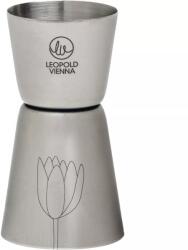 Leopold Vienna Flowers Jigger koktélmérő, rozsdamentes acél, magasság: 84 mm, ø: 44 mm