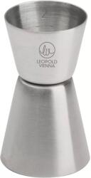 Leopold Vienna Jigger Bármérce 2+4 cl, rozsdamentes acél, matt, magasság: 88 mm, átmérő: 50 mm