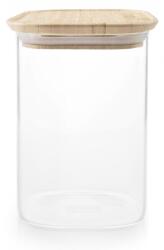 Ibili Élelmiszertároló tartály Ibili-Borosilicate, boroszilikát stic, 11 x11x15 cm, 1.1 l, átlátszó/maro (IB-681011)