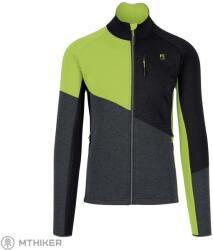Karpos Federa teljes cipzáras pulóver, fa szürke/fekete/lime (XL)