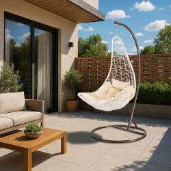 Leziter Natal kerti függőfotel fehér-barna