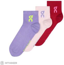 On Running On Logo Sock Mid 3 db-os zokni, orchidea/üstökös (XS)