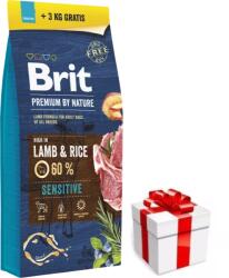  marka niezdefiniowana BRIT Premium By Nature Sensitive Bárány 15 kg + 3 kg + INGYENES MEGLEPETÉS A KUTYÁNAK