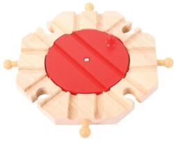 Bigjigs Toys Turnichet Bigjigs Rail cu 8 ieșiri (DDBJT134) Trenulet