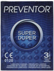 Preventor Super Duper redőzött, rücskös felületű óvszer (3 db) - ovszer-vasarlas