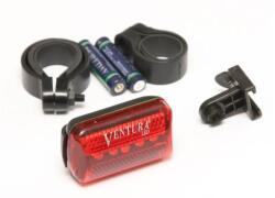 VENTURA 5 LED-es hátsó lámpa, szögletes, piros, elemekkel
