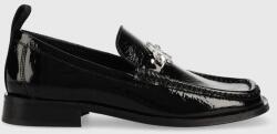 Karl Lagerfeld bőr mokaszin MOKASSINO II fekete, női, lapos talpú, KL41336 - fekete Női 37