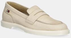 Tommy Hilfiger nubuk mokaszin FLAG SOFT NUBUCK LOAFER bézs, női, lapos talpú, FW0FW08679 - bézs Női 38