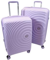 Touareg négykerekű kör bordás, polipropilén M, L halványlila bőrönd szett-TG8002-2db - taskaweb