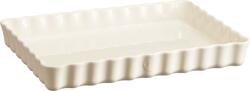 Emile Henry Formă de tartă ceramică Emile Henry adâncă, 24 x 34 cm, crem (EH026038)