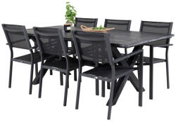  Asztal és szék garnitúra Dallas 3641 (Fekete)