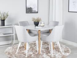  Étkezőgarnitúra Dallas 299 (Világosszürke + Fehér)